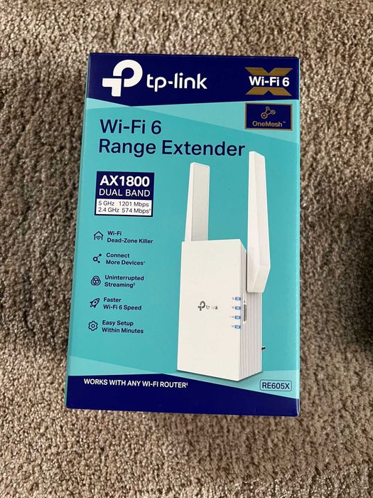 TP-Link RE605X Wi-Fi 6 AX1800 - nowy, nieużywany