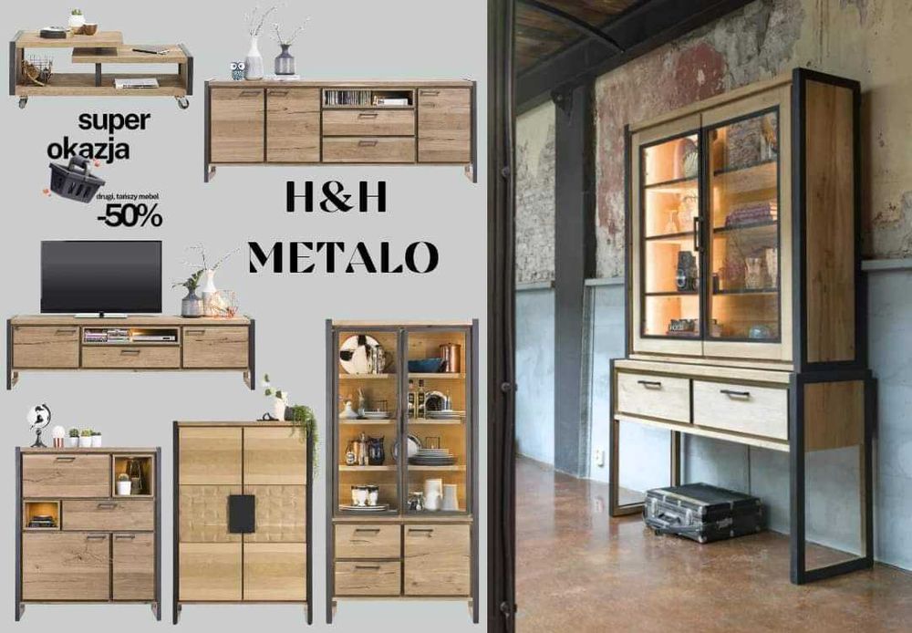 Kolekcja mebli Henders& Hazel Metalo, drugi tańszy mebel za pół ceny