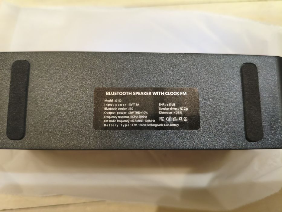 Часы Bluetooth динамик-колонка, температура, встроенный  аккумулятор