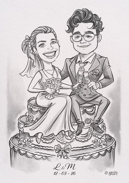 Caricaturas para Casamento