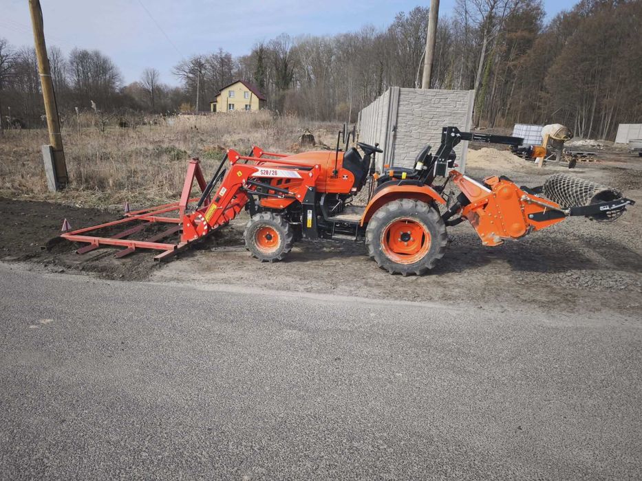 Wynajem glebogryzarka separacyjna traktor ładowarka niwelacja terenu