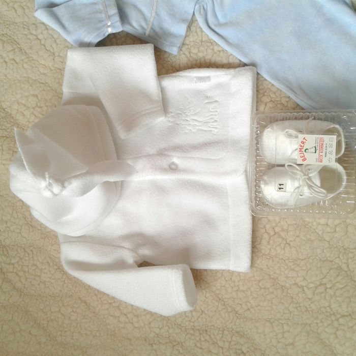 /*Colibra baby */- welurowe ubranko,polarek i buciki.