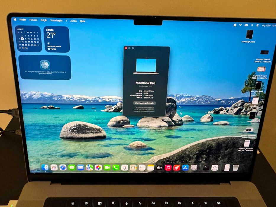 MacBook Pro 16" M1 Max • 64GB RAM • 2TB SSD • Teclado PT (Preço Fixo)