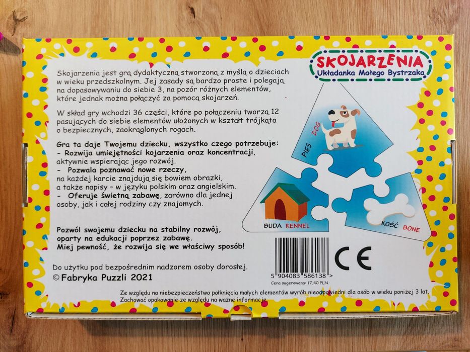 Bajka skojarzenia edukacyjna ukladanka polsko angielska puzzle