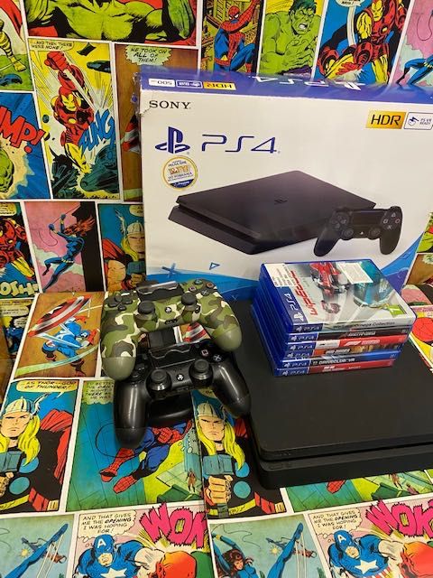 Sony Ps4 slim 500gb+ Wyścigi x6 Gran Turismo Mud Runner Gw12m Raty Szczecin Ufogames