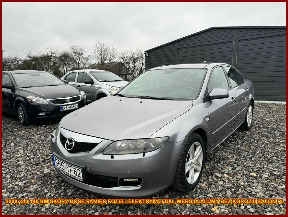 Mazda 6 2008r 2.0 140KM Skóry BOSE Pamięć Foteli Elektryka Full Wersja Alumy!!
