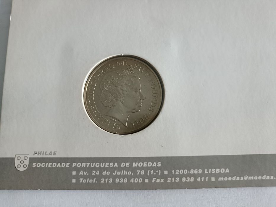 Moeda do Reino unido 5 pounds