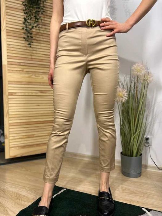 Beżowe damskie spodnie H&M – rozmiar 38