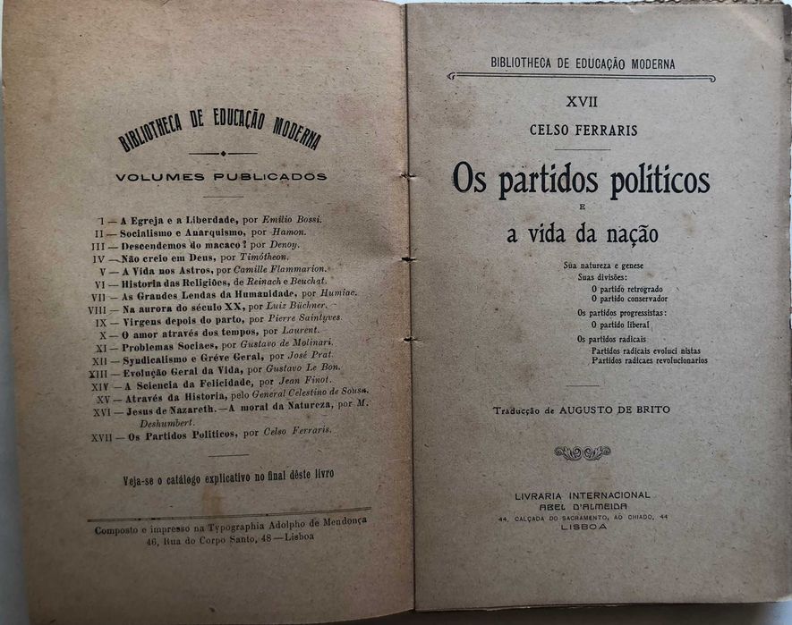 Os partidos politicos  - Dedic director de Alucta (Dr Brito Camacho)