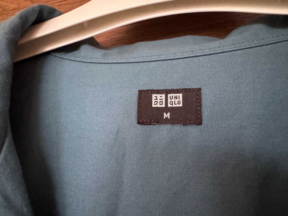 Koszula męska, kubanka, 53% modal, Uniqlo r. M/L-super stan