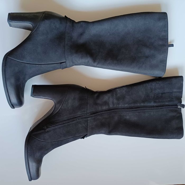 Kozaki ecco 40-41, wkładka 27cm skóra