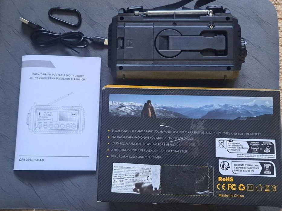 туристичне радіо Rocam CR1009Pro DAB FM 5000мАг з led-ліхтариками
