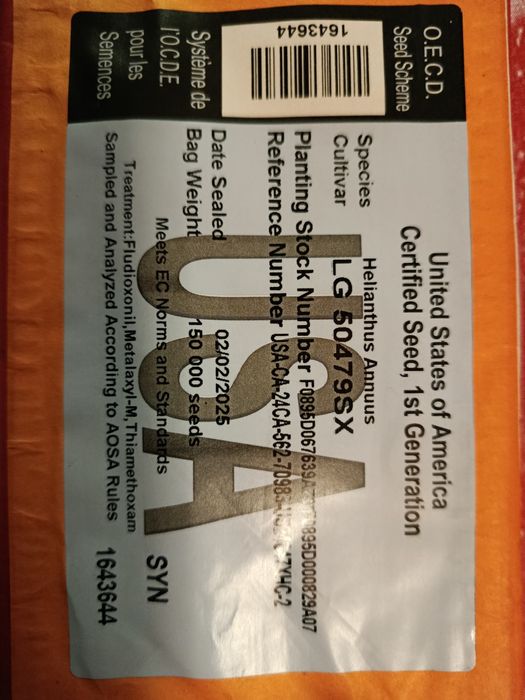 Продам насіння соняшнику Limagrain 59580 та 50479 SX