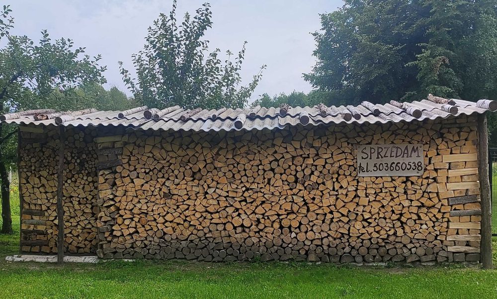 Drzewo na opał, podziabane, wysuszone, bez transportu