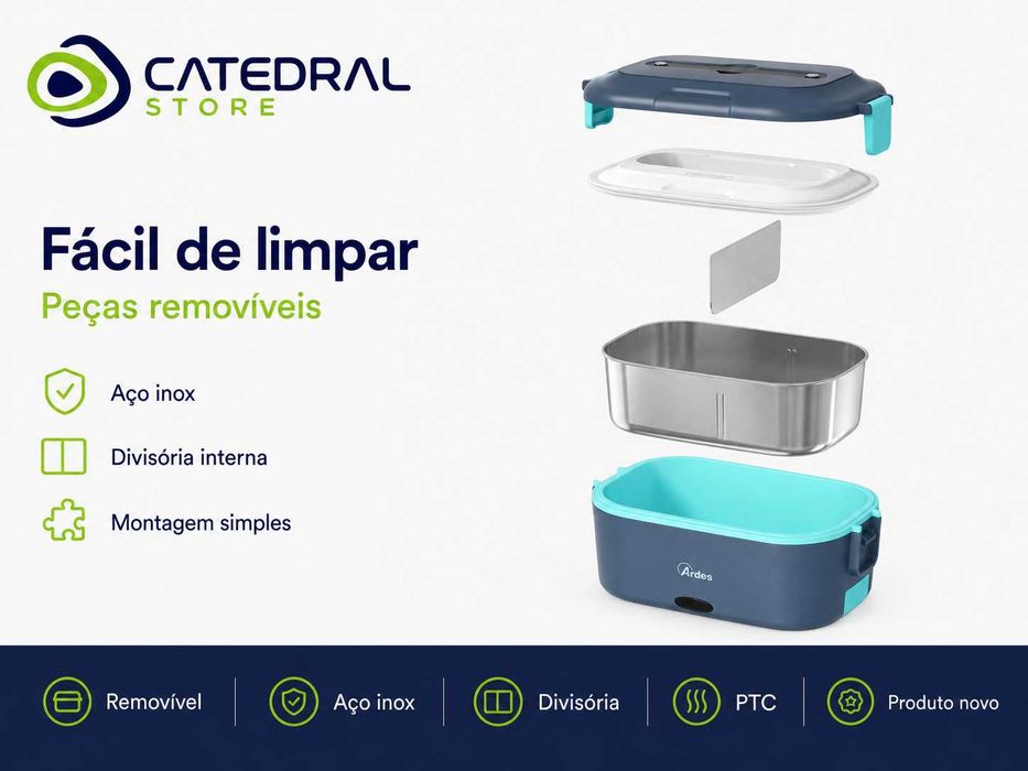 Lancheira Elétrica ARDES 12V/220V 1,5L Inox