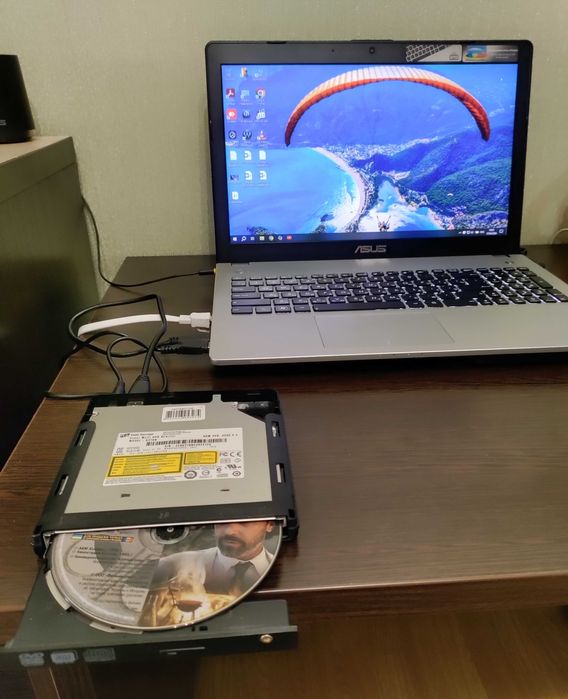 Портативный внешний DVD±RW плеер USB 3.0, с поддержкой SATA-II