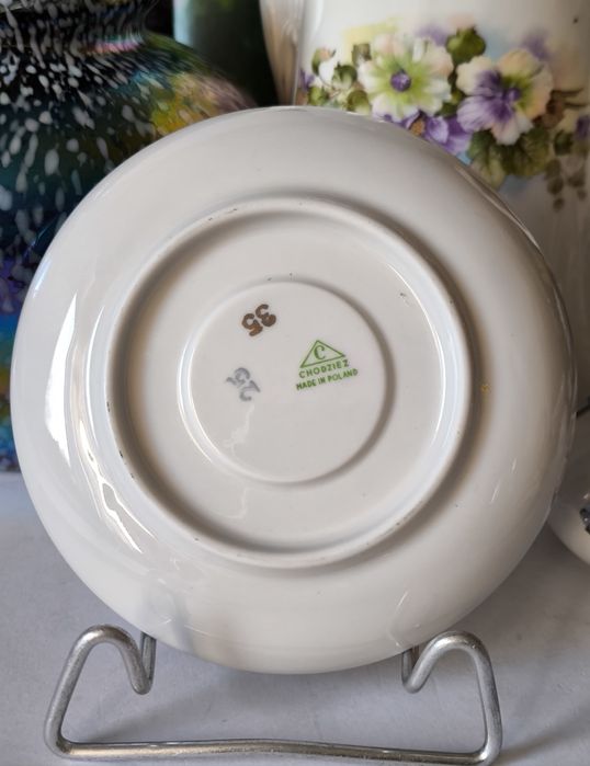 Spodki Chodzież 2 sztuki piękna stara porcelana