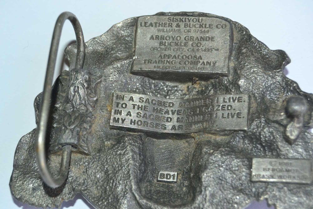 Fivela de Cinto Indio Americano de 1981