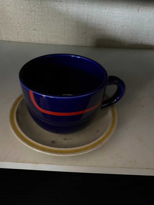 conjunto chávena e pires tons azul