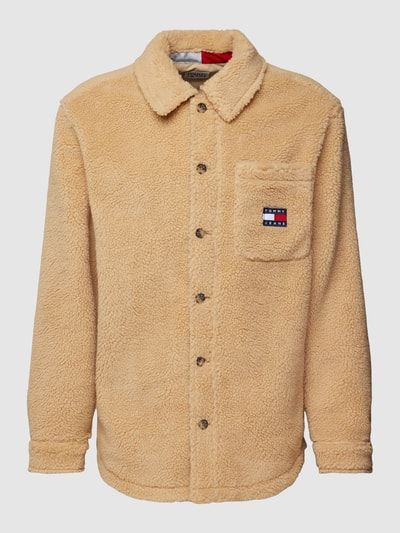Kurtka Sherpa z kieszenią na piersi, beżowy Tommy Jeans XL