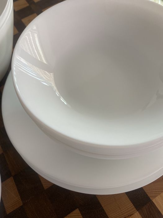Servico de mesa vidro branco