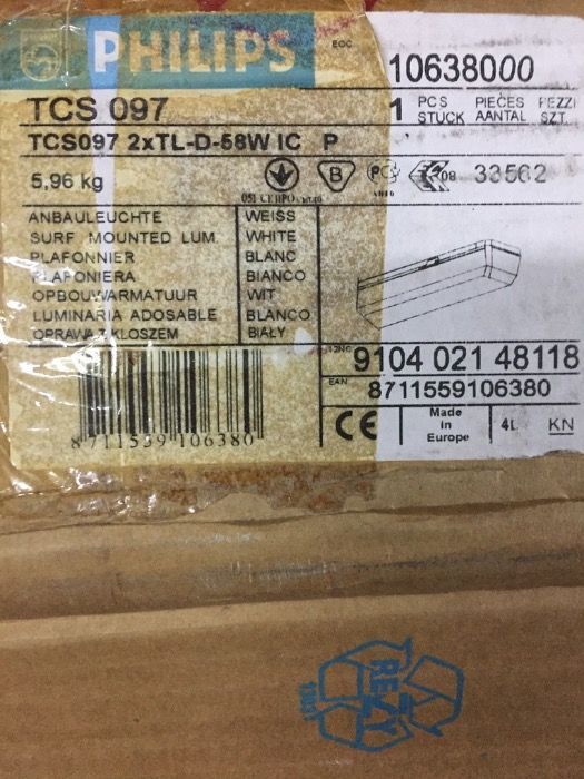 Moldura Philips para lâmpada fluorescente