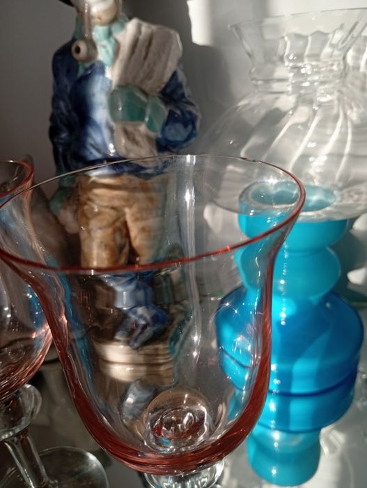 Kieliszki Aurora Sarnecki Krosno prl, bardzo rzadkie!