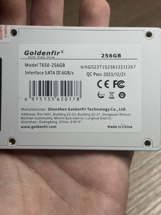 SSD Goldenfir 256GB + HDD Toshiba 512GB + SATA кабелі