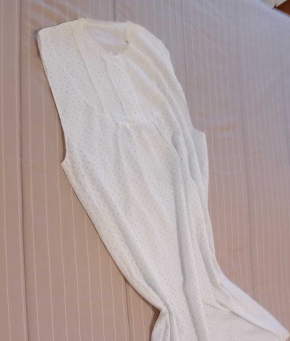 Camisa Dormir, manga cacada folhos e abertura peito + Bolsa - Novo