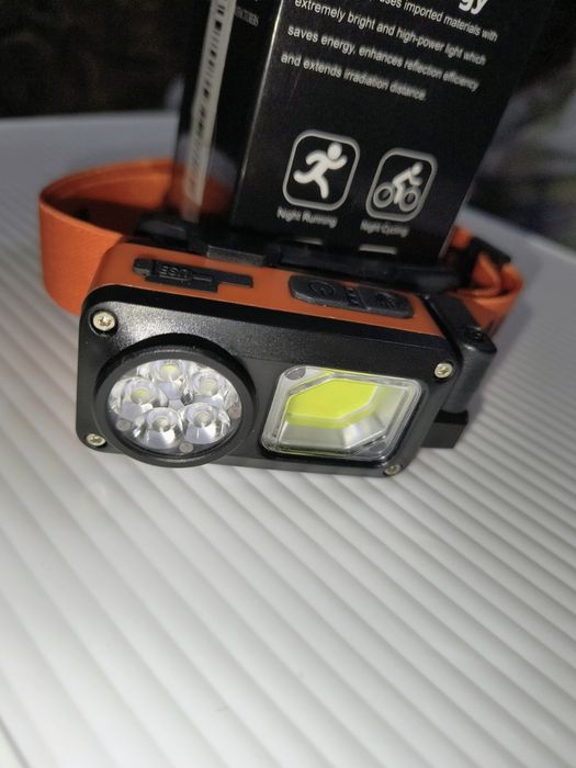 Налобний ліхтарик акамуляторний з магнітом