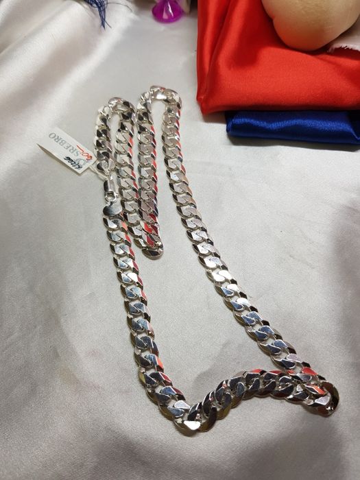 Srebrny łańcuszek splot pancerka srebro 925 długość 60cm