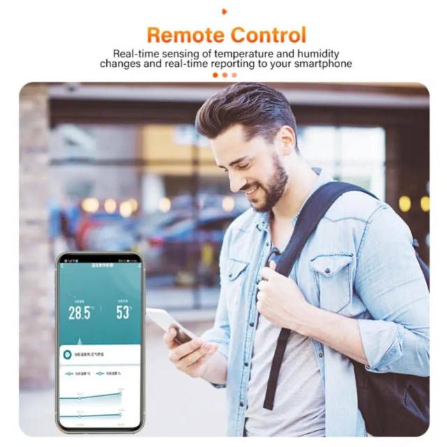 WiFi smart датчик температури та вологості Aubess Tuya Zigbee