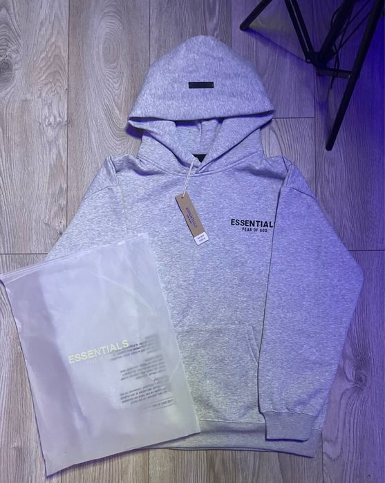 Худі Essentials Fear Of God/есентіалс нові в сірому кольорі
