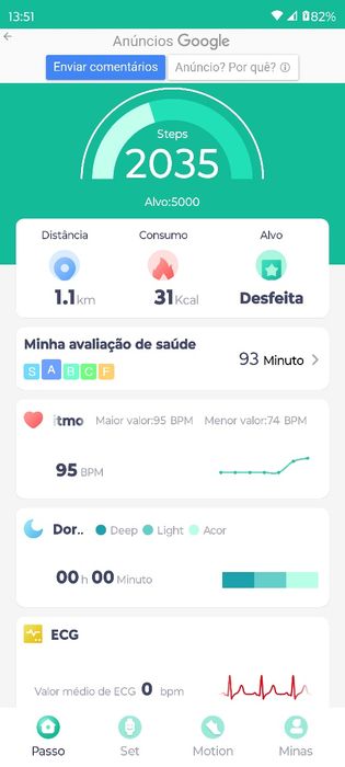 Smartwatch chamadas e fitness - como novo!