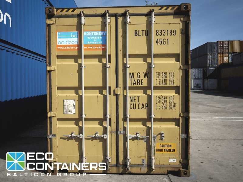 Kontener morski 40'HC 12m używany magazyn podwyższany / KK