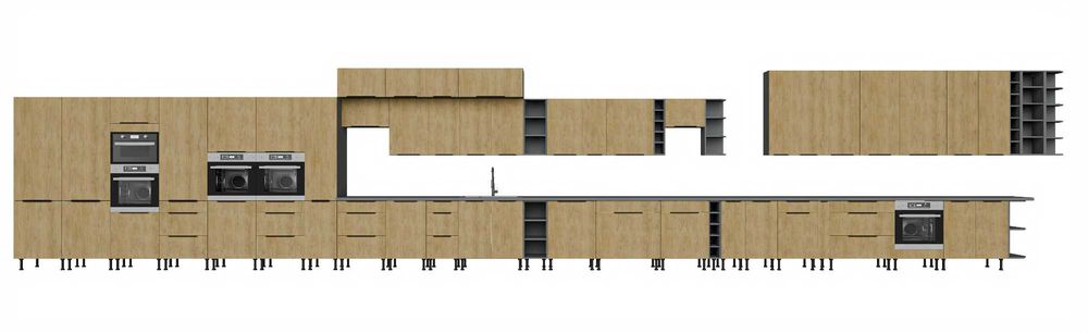 Nowe meble kuchenne 210x290cm dąb cremona antracyt kuchnia pod wymiar
