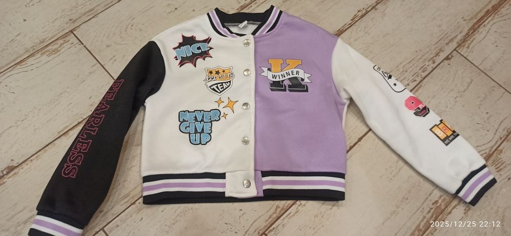 Rozpinana ciepła bluza bomberka ciepła 134 dla dziewczynki