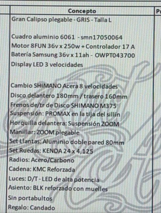 Bicicleta Gran calipso plegable