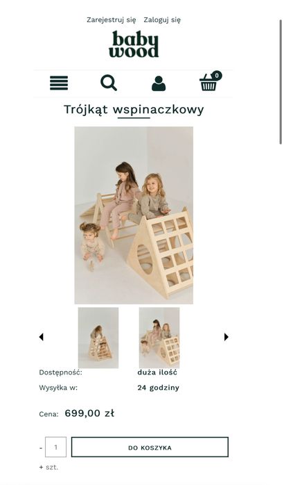 Drewniany Trójkąt wspinaczkowy dla dzieci