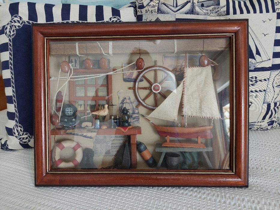 Quadro 3D tema do Mar