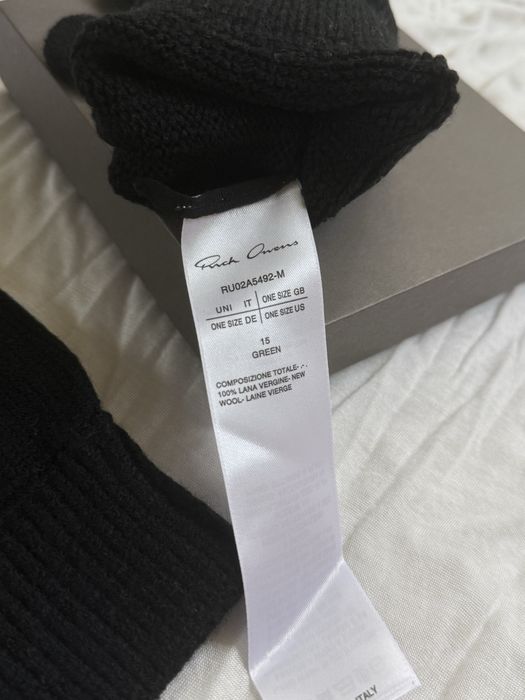 Rick Owens Wool Fingerless Techno Gloves