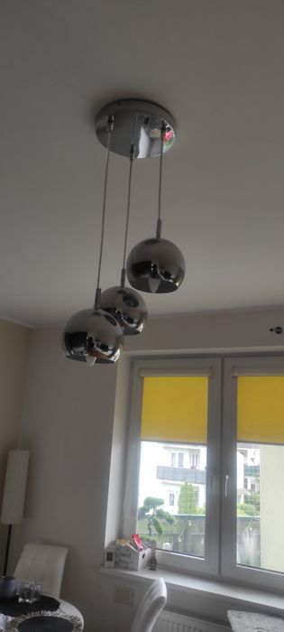 Żyrandol srebrny Kule.