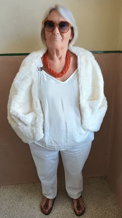 Estola em pêlo de vison branco