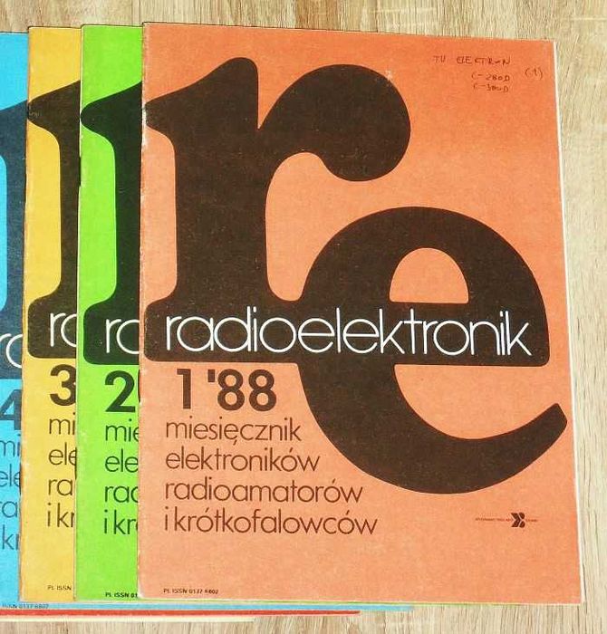 Miesięcznik Radioelektronik roczniki 88, 91, niekompletne.