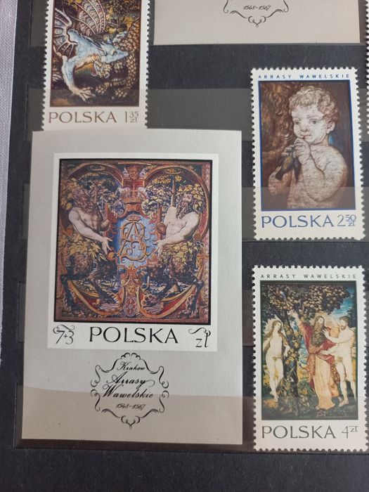 Znaczki Polska – komplet „Arrasy Wawelskie” 1973 r. – czyste