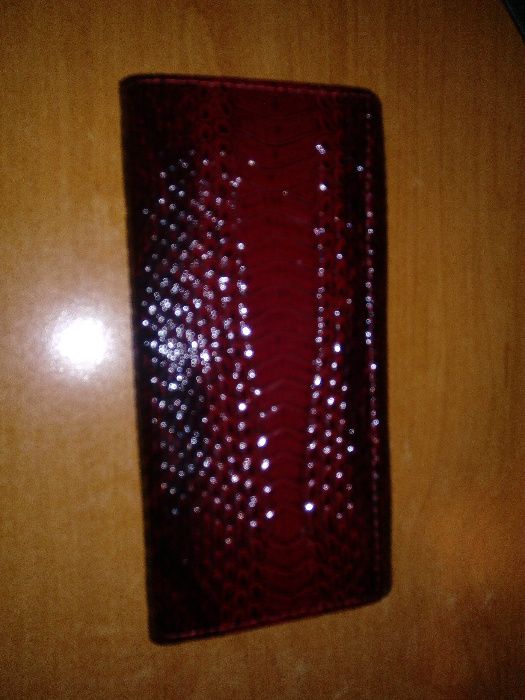 Nowy damski portfel ze skóry lakierowanej NN Nicole Collection