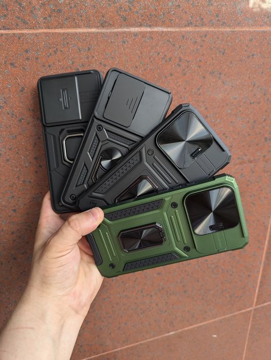 Противоударный чехол Xiaomi Redmi 13T Pro с кольцом любая модель