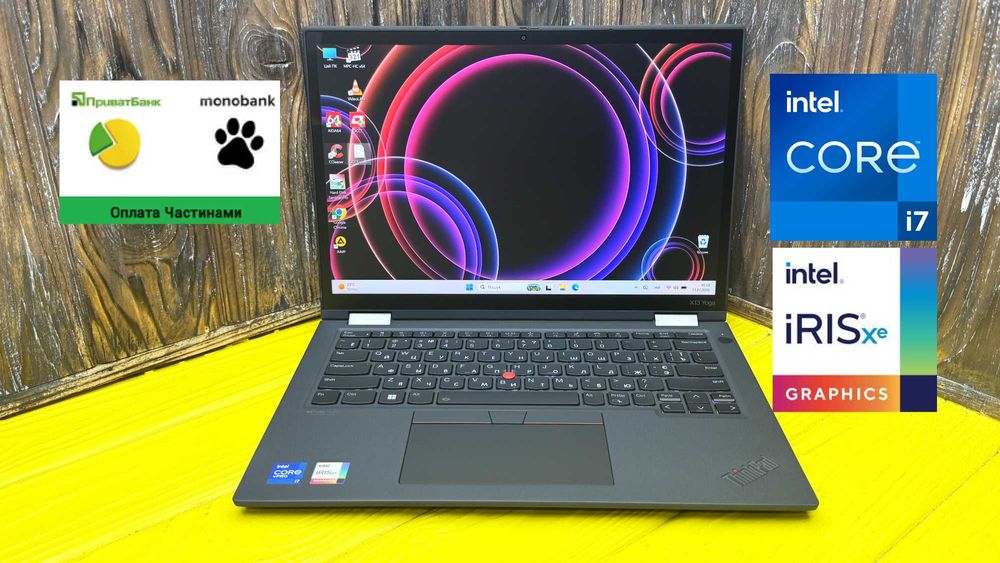Потужний Ноутбук Трансформер Lenovo Thinkpad X13 Yoga Gen 2th /Core i7-1185G7