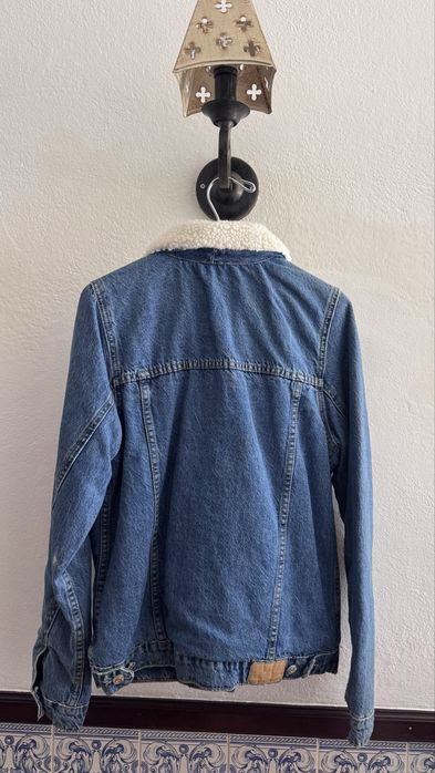 Casaco de Ganga com Pelo Bershka – Novo