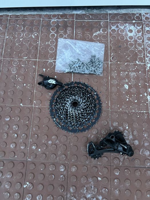 Kit transmisao sram Gx eagle 52 12V cassete + desviador + shifter etc